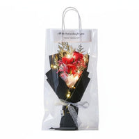 Romantic Soap Flower Arrangement Long-Lasting Handheld Flower Gift Bag Scented House Decoration Gentle Fragrance for Women, Mom, Girlfriend, Valentine's Day, Anniversary, Home Decor, Photo Prop