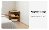 dual-layer Woven Shelf Nordic and aesthetics 2-Tier Side Stand adaptable for Homeowners