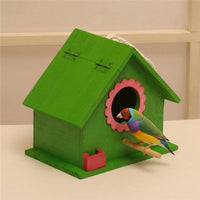 Hinged Roof Bird Boxes for Gardens UK, Pre Assembled Birdhouse for 2 Parakeets, Bird Houses for Garden with Perch and Feeder, Wooden Nest Box