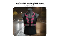 Elastic Reflective Running Straps 360° Reflectivity Adjustable Reflective Harness Night Running Safety Straps Lightweight