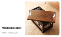 Foldable Design Wheeled C-Table Nordic aesthetic Serving Cart Space-Saving Household Furniture With casters for Small Apartment Dwellers, Remote Workers, Students, Living Room, Bedroom, Home Office
