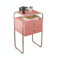 Bauhaus Aesthetic 3-Drawer Nightstand Large Capacity Drawer Cabinet with Cylindrical Frame Strong Load-Bearing Bedside Table Easy to Clean for Design Enthusiasts, Homeowners, Apartment Dwellers, Small Space, Dorm Room, Dormitory, Home Office