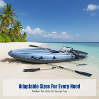 Inflatable Kayak, Thickened Wear-Resistant Canoe, Foldable Raft for Fishing and Outdoor Water Activities