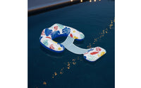 U-Shaped Water Hammock Portable Sun-Powered Pool Raft Compact Inflatable Buoyant Chair for Adults