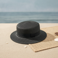 Kids' Parent-Child Straw Hat for Boys and Girls, Summer Sun Hat, Beach Sunscreen Hat, Little Fedora