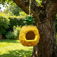 Pineapple Birdhouse Artisanal Appearance Resin Bird House Easy to Clean Decorative Birdhouse for Balcony, Yard