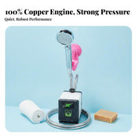 water-immersible Pump Shower Kit Portable Outdoor Bathing System Rerefuelable Camping gear for Travelers, Pet Owners, Dormitory, Outdoors, Car Washing