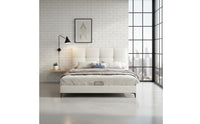 Modern Leather Bed Frame Light Luxury Minimalist Double Bed Sturdy Slat Support for Couples, Small Apartment, Guest Room