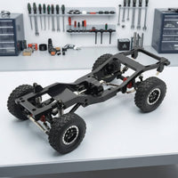 RC Car Chassis with Servo Arm Metal RC Crawler Chassis Aluminum Frame for Hobbyists