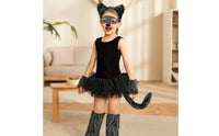 Wolf Costume Accessories Furry Wolf Costume Set Soft Animal Dress-Dressing up Kit with Tail for Kids