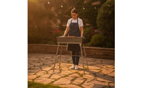 Heat-Resistant Charcoal Grill with Stainless Steel Grate Long-Lasting High-Legged Barbecue Grill Compact Multi-Purpose for Backyard