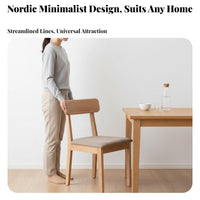 Durable Wood Curved rear Wooden Side Chair Nordic and design Household Furniture Modern Minimalist Indoor Seating Multifunctional for homeowners, Restaurant Owners, Interior Designers, Dining Room, Kitchen, Study, Home Office