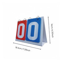 Flip Scoreboard High Visibility Numbers Tabletop Score Keeper Smooth Turning Manual Score Counter for Referees, PE Teachers, Tournaments, Gym Class