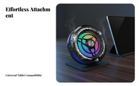 AI Temperature Control 45W Tablet Cooling Pad Rapid Chill Zing Effect Digital Display Phone Cooler Low Noise for Content Creators