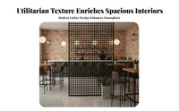 Hollow-perforated Design Urban Wire Mesh Divider Multi-Purpose Partition Screen Sturdy Construction Metal mesh for Interior Designers, Business Owners, Homeowners, Restaurant, Entryway, Foyer, Office