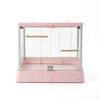 Glass Bird Cage Modern Bird Cage with Pull-out Tray Rectangular for Home Display, Indoor