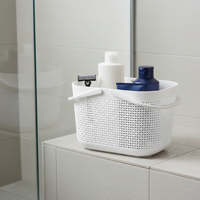 Portable Thickened Plastic Storage Basket for Bathroom and Home