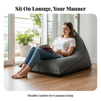 Removable and launderable Cover Triangular Lounger Chair sit or Recline Lazy Sofa Easy to Clean Living Room Seating Ergonomic Support for Teenagers, Book Lovers, Bedroom, Apartment, study corner, Home Office