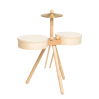 Educational Round Edges Infant Musical Instrument Set Young Child Drum Kit Wooden Drum Toy for Young Children