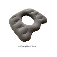 Inflatable Seat Cushion Flocked Donut Cushion Pressure-Relief Ergonomic for Office Workers, Home Workstations