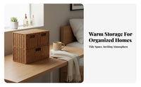 Multi-Drawer Organizer Rattan Weave Design Organizing Box Pull-amethod Drawers