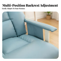 Thickly Padded Reclining Lazy Sofa Chair Ergonomic Support Upholstered Recliner Chair Compact Design Adjustable Office Armchair Easy Assembly for Students, Seniors, Living Room, Apartment, Small Areas, Home Theater