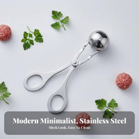 Meatball Maker Easy to Clean Stainless Steel Meatball Ladle DIY Tool Stainless Steel Baller for Cooking Enthusiasts, Parents, Meal Prep, BBQ, Cooking