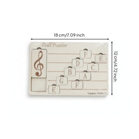 Musical Wooden Music Note Puzzle Hands-on Notation Puzzle Interactive Educational Toy Creative for Preschoolers