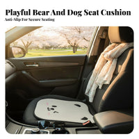 All-Season Cartoon Bear Car Seat Cushion Anti-Slip Cute Car Seat Cover Universal Fit for Children, Young Adults, SUVs, Road Trips
