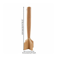 Wooden Potato Masher Broad Head Beech Wood Masher Hanging Hole