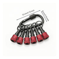 Hex Bit Holder Keychain Quick-Release Hex Bit Holder with Carabiner Keychain Compact Everyday Carry for Handymen