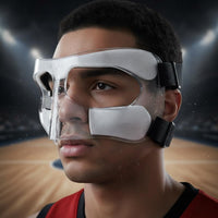 Shock-Resistant Resistant Basketball Nose Mask PC Material Basketball Face Mask Lightweight Safeguarding Face Guard for Athletes, Training