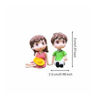 Cute Design Couple Figurine Handmade Miniature People Figures Decorative Object for Potted Plant