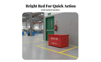 Firefighting Sand Box Cold-Rolled Steel Construction Emergency Sand Container Sturdy Red Metal Fire Box for Officers, Gas Stations, Warehouses