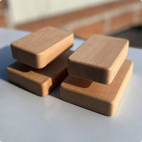 Beech Wood Exercise Blocks Sanded Finish Wooden Fitness Blocks Thick Workout Gear for Push-Ups