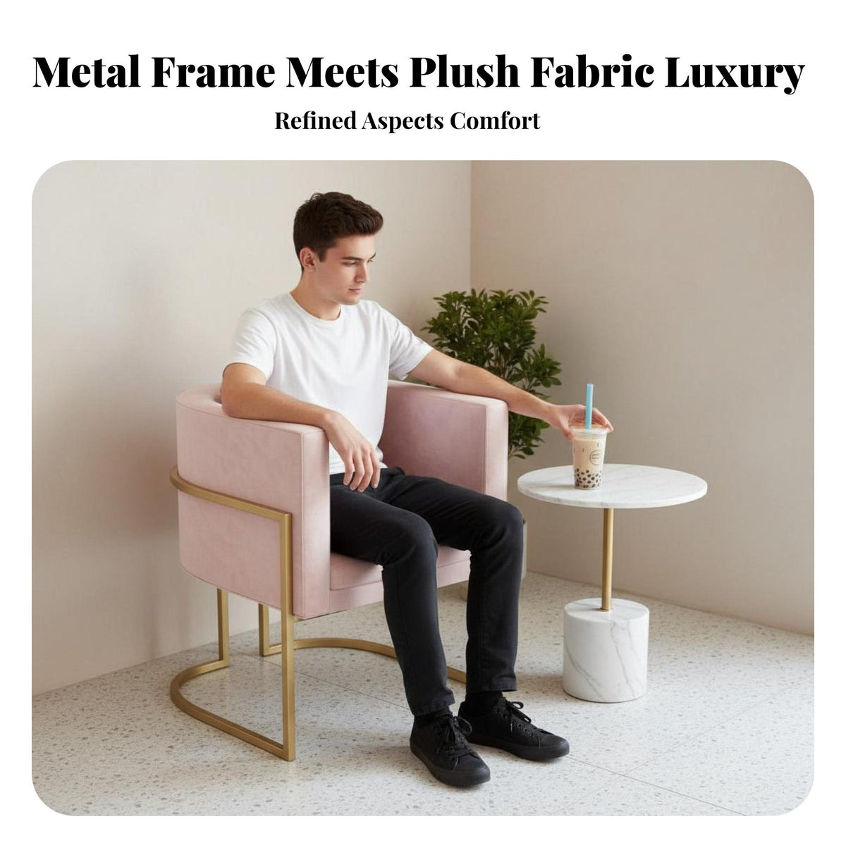 Modern Design 2-Person Booth and Table Set Space-Saving Cafe Seating Sturdy Frame Commercial Furniture for Business Owners, Restaurant Managers, Homeowners, Milk Tea Shop, Waiting Area, Small Spaces, Kitchen