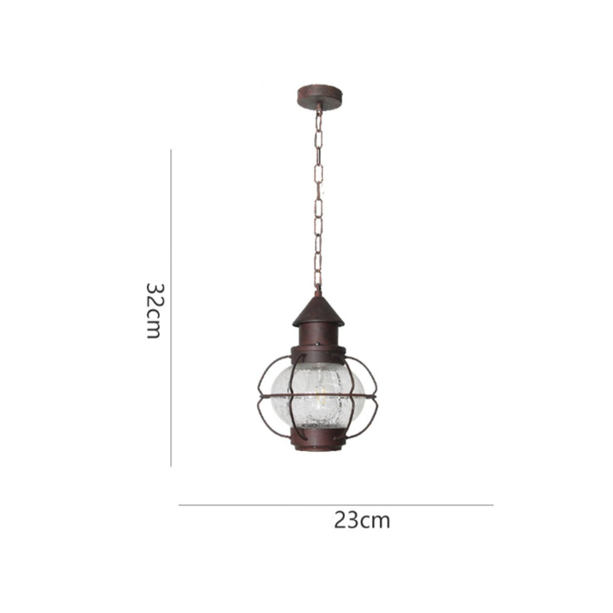 Weather Resistant Vintage Waterproof Hanging Light Anti Vintage Outdoor Hanging Light Rust-Proof for Gazebo, Balcony, Courtyard