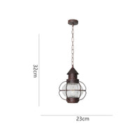 Weather Resistant Vintage Waterproof Hanging Light Anti Vintage Outdoor Hanging Light Rust-Proof for Gazebo, Balcony, Courtyard