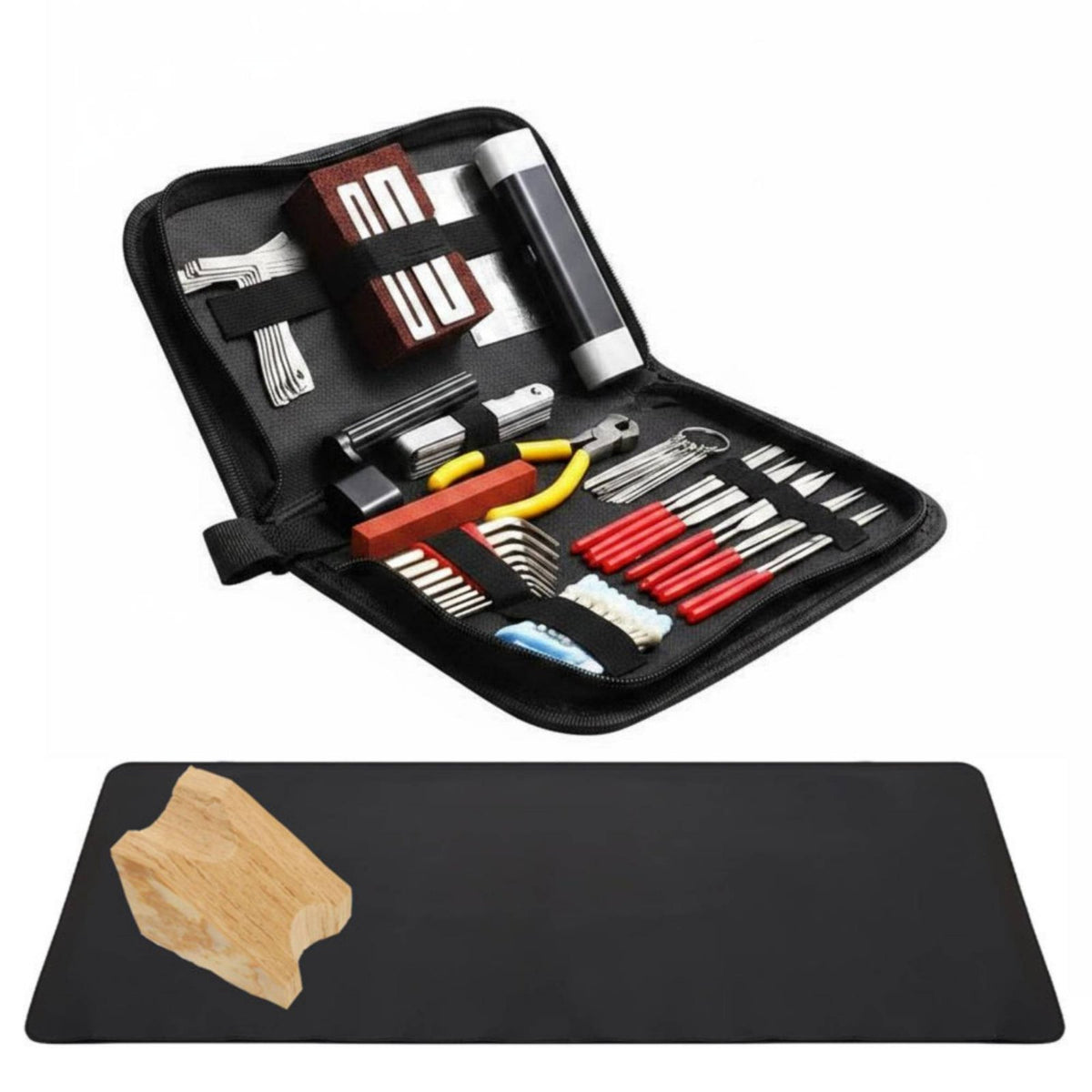 Guitar Repairing Maintenance Tool Kit Easy String Changing Guitar Maintenance Kit Portable Carrying Case Musical Instrument Care for Workbench