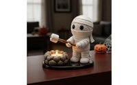 Hand-Painted Candle Holder with Figure Compact Tabletop Candle Holder Glossy Decor Cozy for Mantel