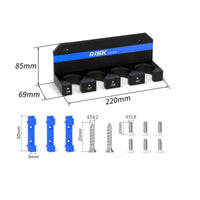 Wall-Mounted Fork Dust Seal Installation Tool Anodized Seal Driver with Rack Labeled Oil-Resistant for Mechanics, Bike Builders