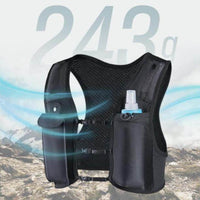 Running Vest with Water Bottle Adjustable Vest with Water Bottle
