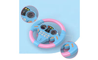 Pretend-Play Toy Steering Wheel with Suction Cup Educational Simulated Steering Wheel for Toddlers