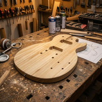 Pre-Drilled Holes LP-Style Guitar Body Blank Routed Cavities DIY Guitar Body Blank Polished for Home Workshop