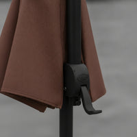 Center-Pole Umbrella Rain-Resistant Umbrella with Crank Handle Large for Guesthouse Owners, Market Vendors, Patio, Courtyard, Beach