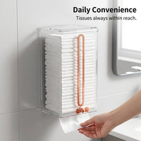 Bedroom and Sink Organizer Box with Wall Mounted Design for Students, Acrylic Rectangular Tissue Holders for Home Use