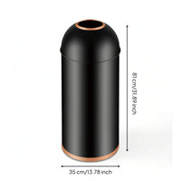 Trash Bin with Domed Top Cylindrical Trash Can with Domed Lid Easy to Clean Open Top Waste Bin for Cafes
