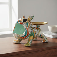 French Canine Butler Tray Distinctive Gift French Canine Statue Tray Dog Statue Key Holder Stylish Highlight Piece Modern Decor