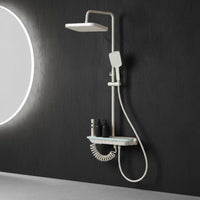 High Pressure Thermostatic Digital Shower System Integrated Storage Shelf Thermostatic Shower System