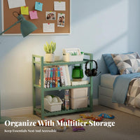 Space-Saving Multi-Tier Rolling storage trolley Easy Assembly Shelf single-tier Large Capacity Household Storage Minimalist design for household owners, Office Workers, Bathroom, Living Room, Bedroom, Narrow areas